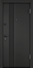 Входные двери DELTA PRO PP ПВХ Черная шагрень / ПВХ Бьянко