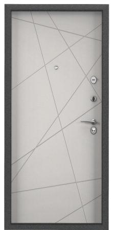 Входные двери Х5 NEW PP ПВХ Бетон темно серый / ПВХ Бьянко