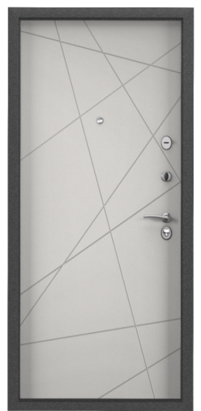 Входные двери Х5 NEW PP ПВХ Бетон темно серый / ПВХ Бьянко