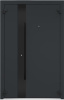 Входные двери Металюкс серии Boston (полуторные) модель AG6066 (black)