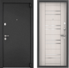 Входные двери Х7 PRO MP Темно-серый букле графит / Лиственница белая (арт. ПВХ Лиственница белая)