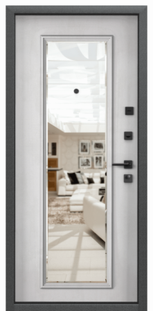 Входные двери DELTA PRO PP ПВХ Орех Коньяк / ПВХ Бетон известковый