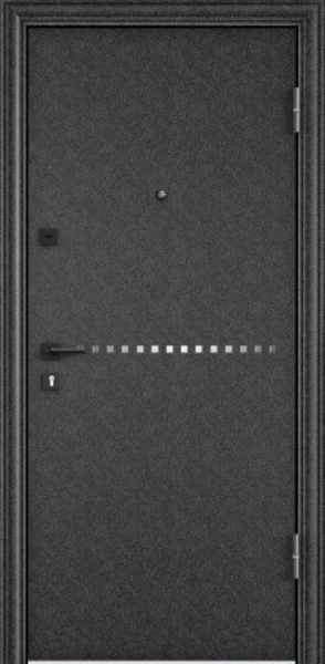 Входные двери DELTA PRO MP Черный шелк / ПВХ Дуб Янтарь Горизонт
