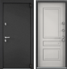 Входные двери SNEGIR PRO MP Темно-серый букле графит / ПВХ Бьянко