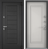 Входные двери SNEGIR PRO MP Темно-серый букле графит / ПВХ Бьянко