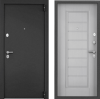 Входные двери Х7 PRO MP Темно-серый букле графит / ПВХ Дуб белый матовый