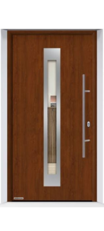 Входные двери Hormann  серии: THERMO 65 модель: Входная дверь Thermo 65 мотив 750F, цвет Dark oak