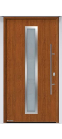 Входные двери Hormann  серии: THERMO 65 модель: Входная дверь Thermo 65 мотив 700А, цвет Golden oak